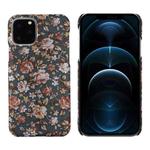 For iPhone 12 Pro Max PC + Denim Texture Printing Protective Case(Peony)
