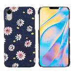 For iPhone XS Max PC + Denim Texture Printing Protective Case(Pink Peach Blossom)