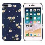 PC + Denim Texture Printing Protective Case For iPhone 8 Plus & 7 Plus(White Flower)