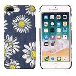 PC + Denim Texture Printing Protective Case For iPhone 8 Plus & 7 Plus(White Cherysanthemum)