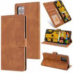 For Samsung Galaxy A81 /Note10 Lite Fantasy Classic Skin-feel Calfskin Texture Magnetic Buckle Horizontal Flip PU Leather Case with Holder & Card Slot & Wallet(Brown)