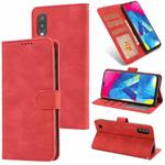 For Samsung Galaxy M10 Fantasy Classic Skin-feel Calfskin Texture Magnetic Buckle Horizontal Flip PU Leather Case with Holder & Card Slot & Wallet(Red)