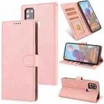 For Samsung Galaxy A21s Fantasy Classic Skin-feel Calfskin Texture Magnetic Buckle Horizontal Flip PU Leather Case with Holder & Card Slot & Wallet(Pink)