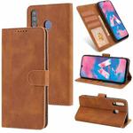 For Samsung Galaxy M30 / A40s Fantasy Classic Skin-feel Calfskin Texture Magnetic Buckle Horizontal Flip PU Leather Case with Holder & Card Slot & Wallet(Brown)