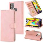 For Samsung Galaxy M31 Fantasy Classic Skin-feel Calfskin Texture Magnetic Buckle Horizontal Flip PU Leather Case with Holder & Card Slot & Wallet(Pink)