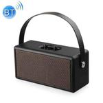 D30 Portable Subwoofer Wooden Bluetooth 4.2 Speaker, Support TF Card & 3.5mm AUX & U Disk Play(Black)