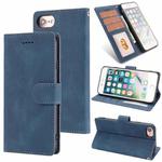 For iPhone SE 2022 / SE 2020 / 8 / 7 Fantasy Classic Skin-feel Calfskin Texture Magnetic Buckle Horizontal Flip PU Leather Case with Holder & Card Slot & Wallet(Blue)