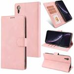 For iPhone XR Fantasy Classic Skin-feel Calfskin Texture Magnetic Buckle Horizontal Flip PU Leather Case with Holder & Card Slot & Wallet(Rose Gold)