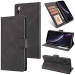 For iPhone XR Fantasy Classic Skin-feel Calfskin Texture Magnetic Buckle Horizontal Flip PU Leather Case with Holder & Card Slot & Wallet(Black)