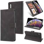 For iPhone XS Max Fantasy Classic Skin-feel Calfskin Texture Magnetic Buckle Horizontal Flip PU Leather Case with Holder & Card Slot & Wallet(Black)