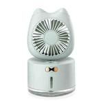 BD-MM1 Cat Shape Household Desktop Rechargeable Spray Humidifier Fan (Green)