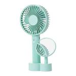 P8 Detachable Handheld Charging Fan with Makeup Mirror (Green)