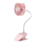 BD-JZ8 Naughty Dog Clip USB Plug Charging Fan (Pink)