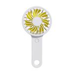 HTL-06 1-3W USB Interface 3-speed Control Rechargeable Portable Ultra-thin Handheld Fan (White)