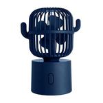 F6 Cactus Portable Mini Fan USB Shaking Head Handheld Desk Electric Fan (Dark Blue)