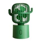 F6 Cactus Portable Mini Fan USB Shaking Head Handheld Desk Electric Fan (Green)