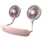 F6 Outdoor Mini Hanging Neck Fan USB Charging Lazy Small Fan (Pink)