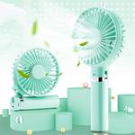S2 Portable Foldable Handheld Electric Fan, with 3 Speed Control & Night Light (Mint Green)