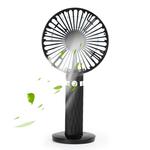 S8 Portable Mute Handheld Desktop Electric Fan, with 3 Speed Control (Black)