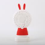 Rabbit Shape Portable Cute USB Charging Desktop Electric Fan, Random Color Delivery