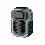 DQ215 Portable Waist Fan USB Rechargeable Hanging Neck Air Conditioning (Green)