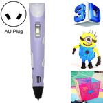 Hand-held 3D Printing Pen, AU Plug (Purple)