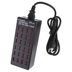 100W 24 USB Ports Fast Charger Station Smart Charger with LED Indicator AC 100-240V, US Plug(Black)