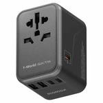 MOMAX 1-World UA8 PD 65W Fast Charger Power Adapter(Black)
