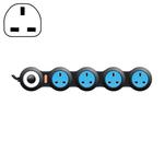 Charging Plug-in Wiring Board Creative Rotary Towline Board 13A Deformed Socket, UK Plug, 4-Bit Socket(Black)