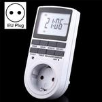 AC 230V Smart Home Plug-in LCD Display Clock Summer Time Function 12/24 Hours Changeable Timer Switch Socket, EU Plug