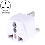 Portable Universal Socket to UK Plug Power Adapter Travel Charger (White)