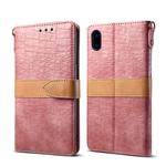 For iPhone X / XS Leather Protective Case(Pink)