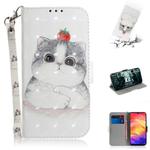 3D Coloured Drawing Horizontal Flip Leather Case with Holder & Card Slots & Wallet For Galaxy S10(Cute Cat)