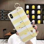 For iPhone XR Lemon Pattern Wrist Strap TPU Case(Lemon Pattern model B)