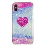 For iPhone X / XS TPU Protective Case(Red Heart)