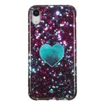 For iPhone XR TPU Protective Case(Green Heart)