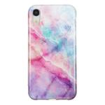 For iPhone XR TPU Protective Case(Pink Green Marble)