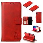 For iPhone X / XS Leather Protective Case(Red)