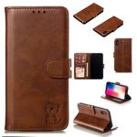 For iPhone X / XS Leather Protective Case(Brown)