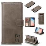 Leather Protective Case For Galaxy S10 Plus(Gray)