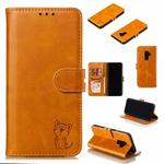 Leather Protective Case for Galaxy S9 Plus(Yellow)
