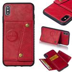 For iPhone XS Max Leather Protective Case(Red)