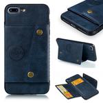 Leather Protective Case For iPhone 8 Plus & 7 Plus(Blue)
