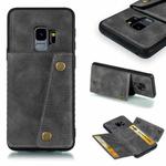Leather Protective Case For Galaxy S9(Gray)