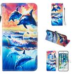 Leather Protective Case For iPhone 8 Plus & 7 Plus(Dolphin)