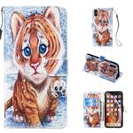 For iPhone X / XS Leather Protective Case(Tiger)