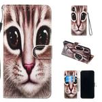 For iPhone XS Max Leather Protective Case(Coffee Cat)
