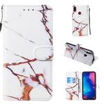 Leather Protective Case For Redmi Note 7(White Gold Marble)