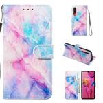 Leather Protective Case For Huawei P30(Blue Pink Marble)