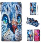 Leather Protective Case For Huawei P30(Blue Cat)